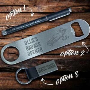 Free Custom Bottle Opener, Pen or Keychain